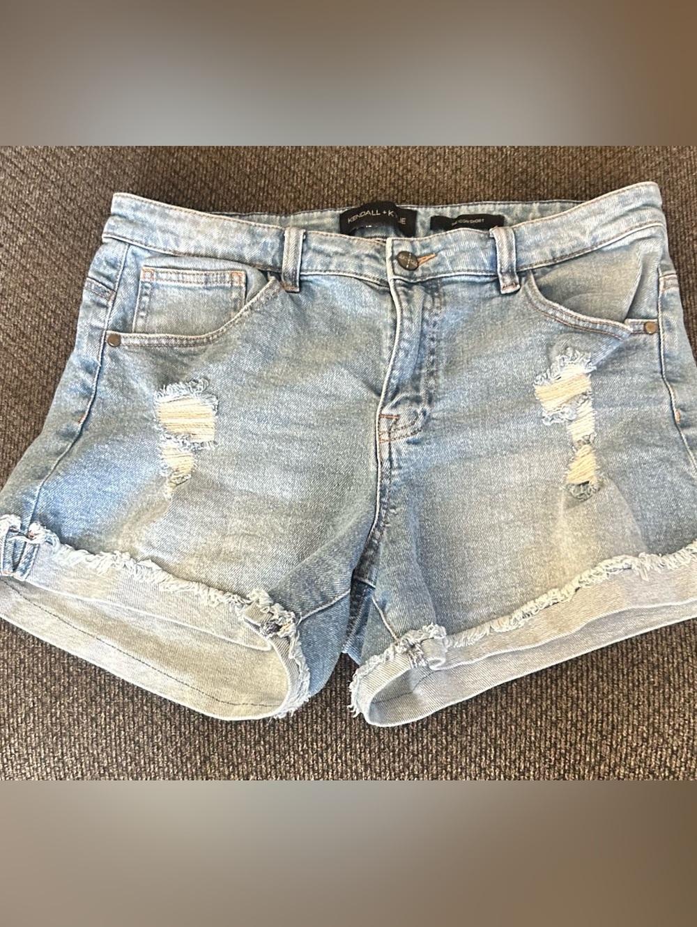 Kendall & Kylie Faded Blue Icon Short Denim